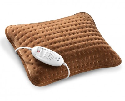 Termoforo elettrico per divano BEURER HK 48 COSY, cuscino termico per scaldare e rilassare collo e schiena in morbido micropile traspirante